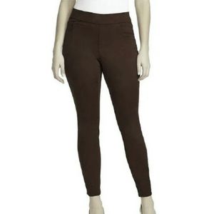 LAST CHANCE NINE WEST JEANS pull on skinny size 8 EUC brown